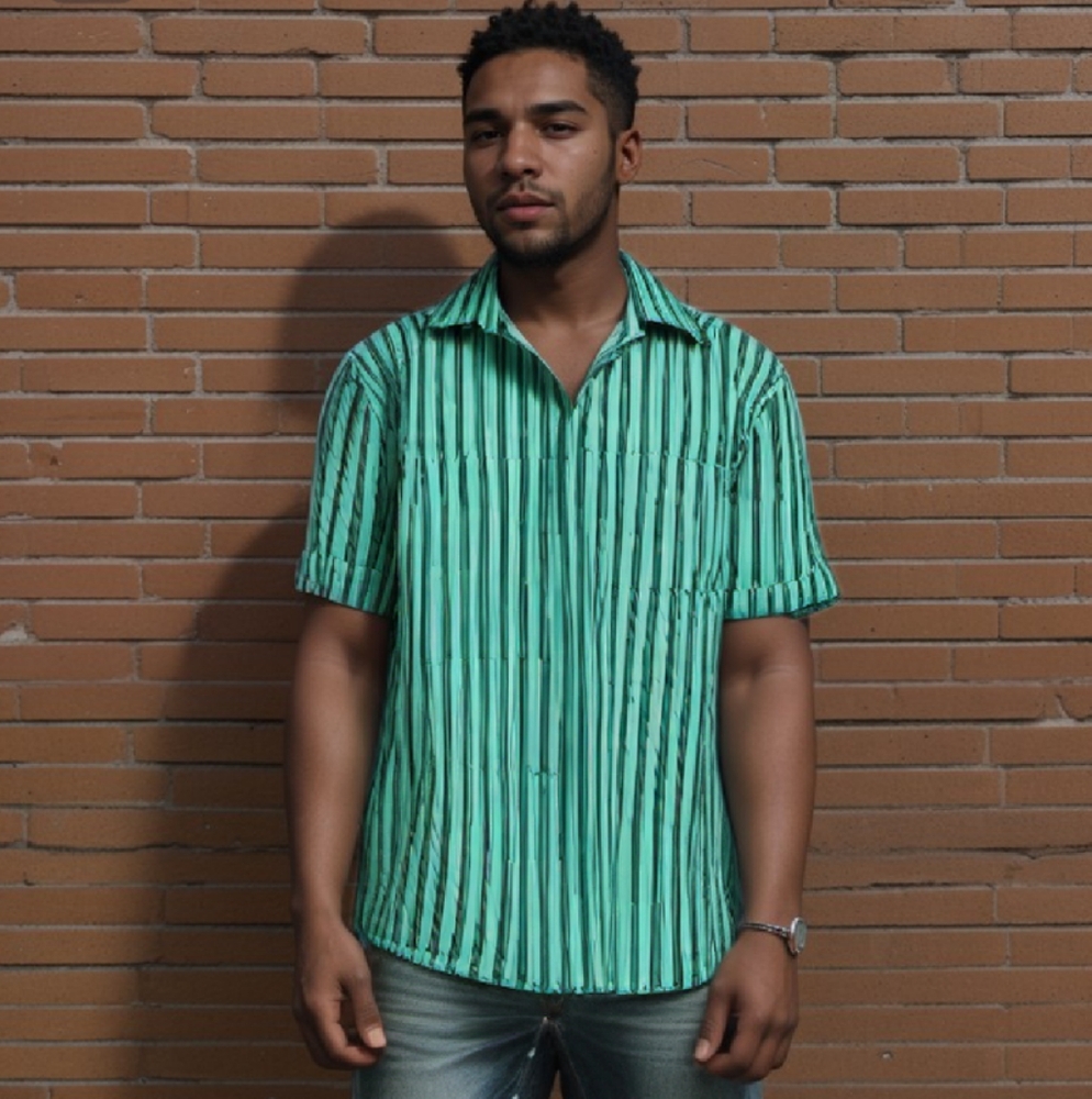 Men's cotton button up shirt